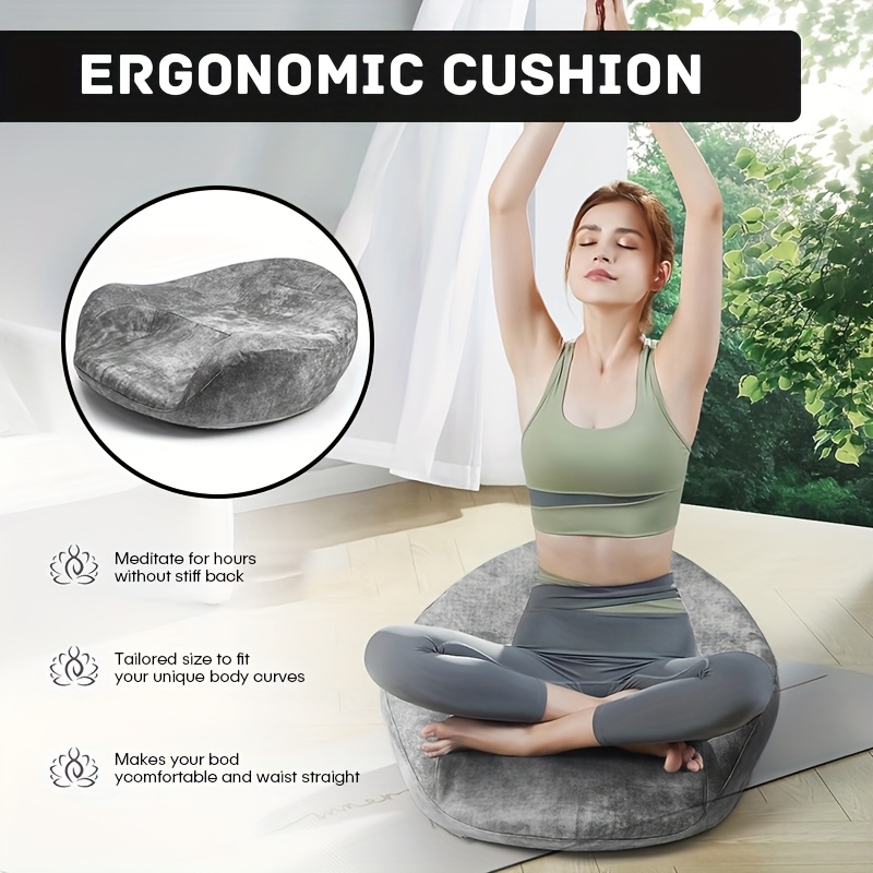 Meditation Cushion Zafu - 인체공학적 지지력을 제공하는 메모리폼 명상 쿠션