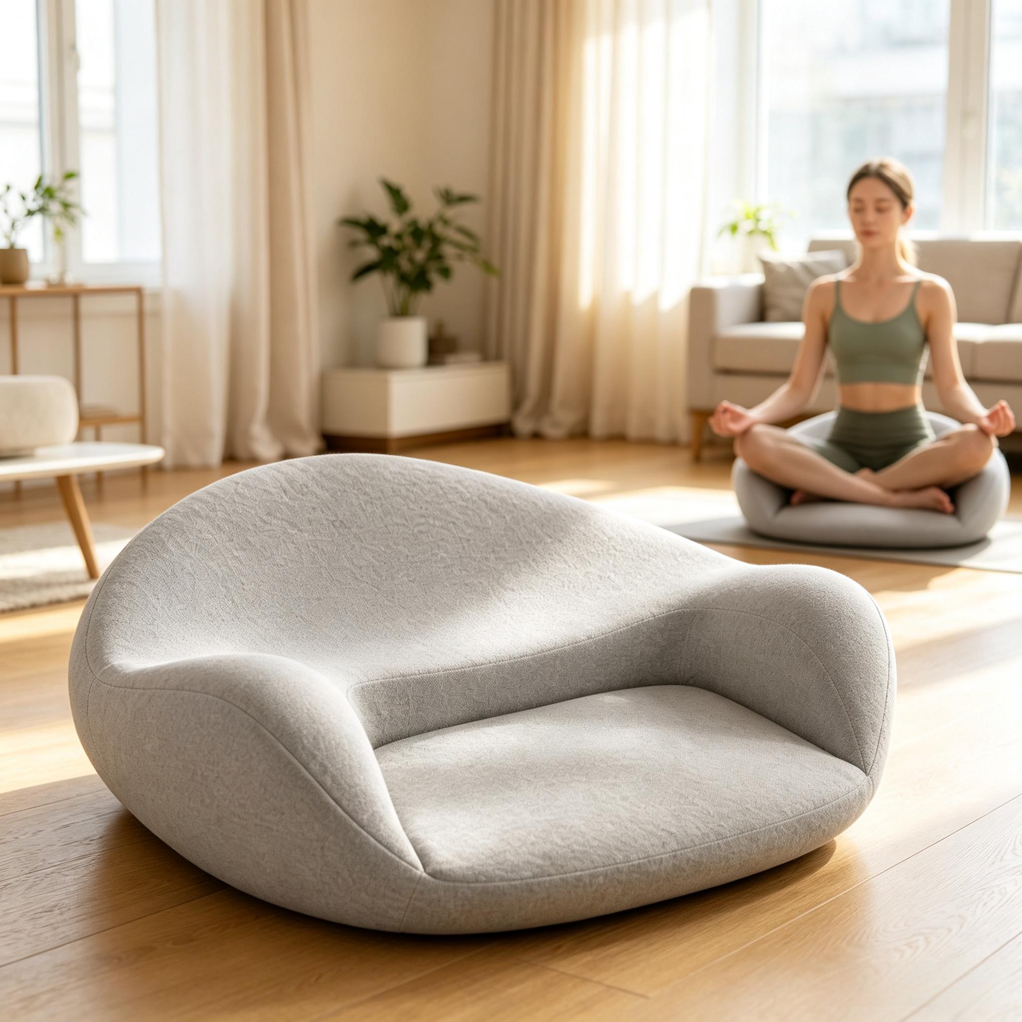 Meditation Cushion Zafu - 메모리폼 명상 쿠션, 인체공학적 지지대가 있는