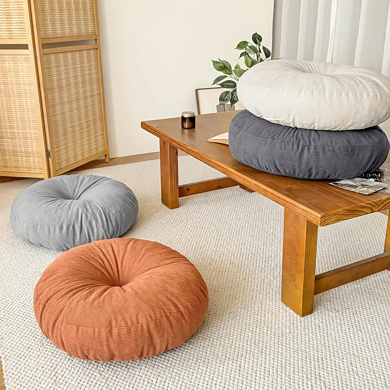 현대적인 스타일의 두꺼운 코듀로이 매우 부드러운 둥근  - Meditation Cushion Zafu 리뷰 및 가격