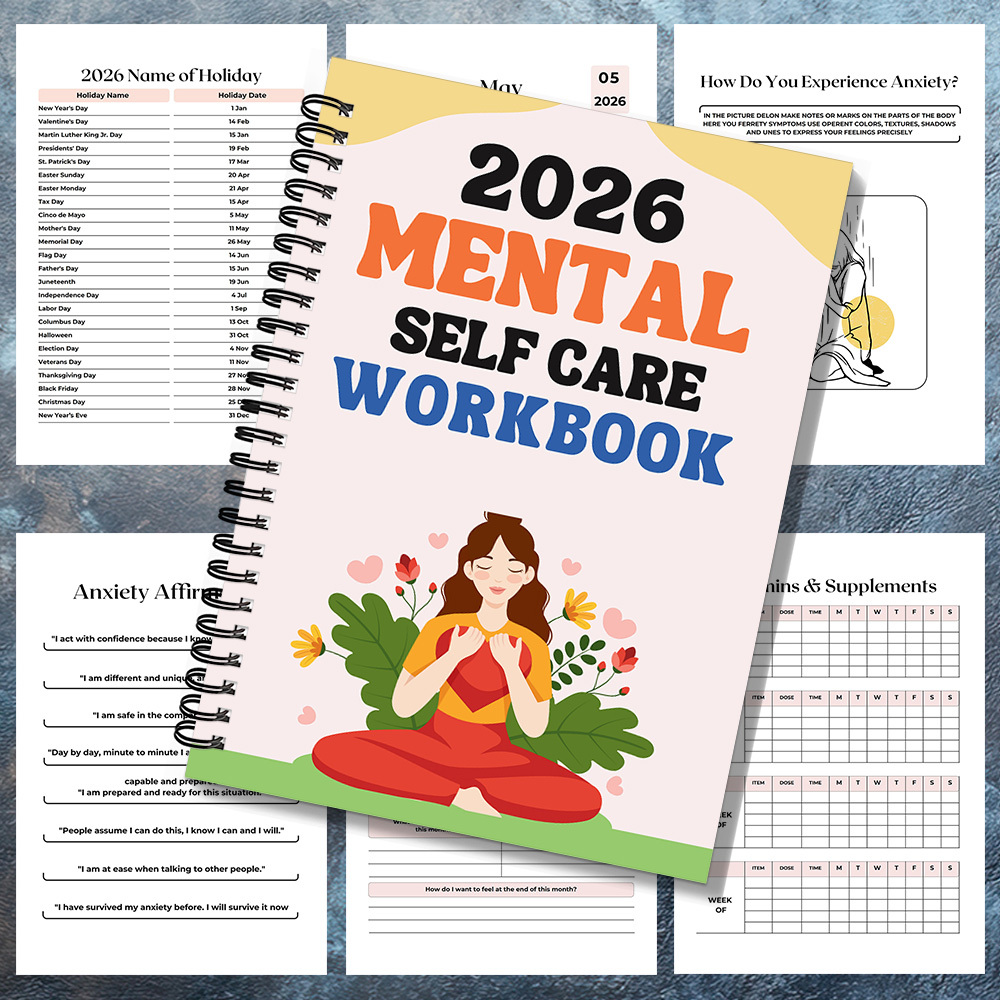 1PC 2026 마음챙김 정신 자기 관리 워크북: 웰니 - Health Wellness Yoga 리뷰 및 가격